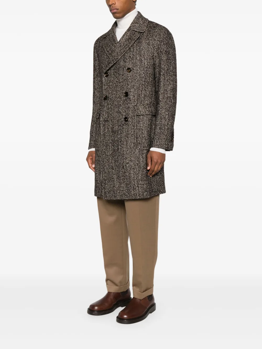 Tagliatore Jas met dubbele rij knopen Bruin