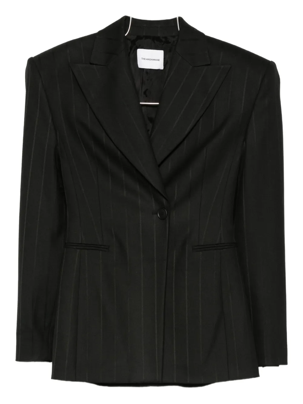 The Andamane Pinstriped Single-breasted Blazer In Black