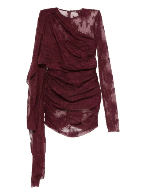 THE ANDAMANE lace-panel draped dress