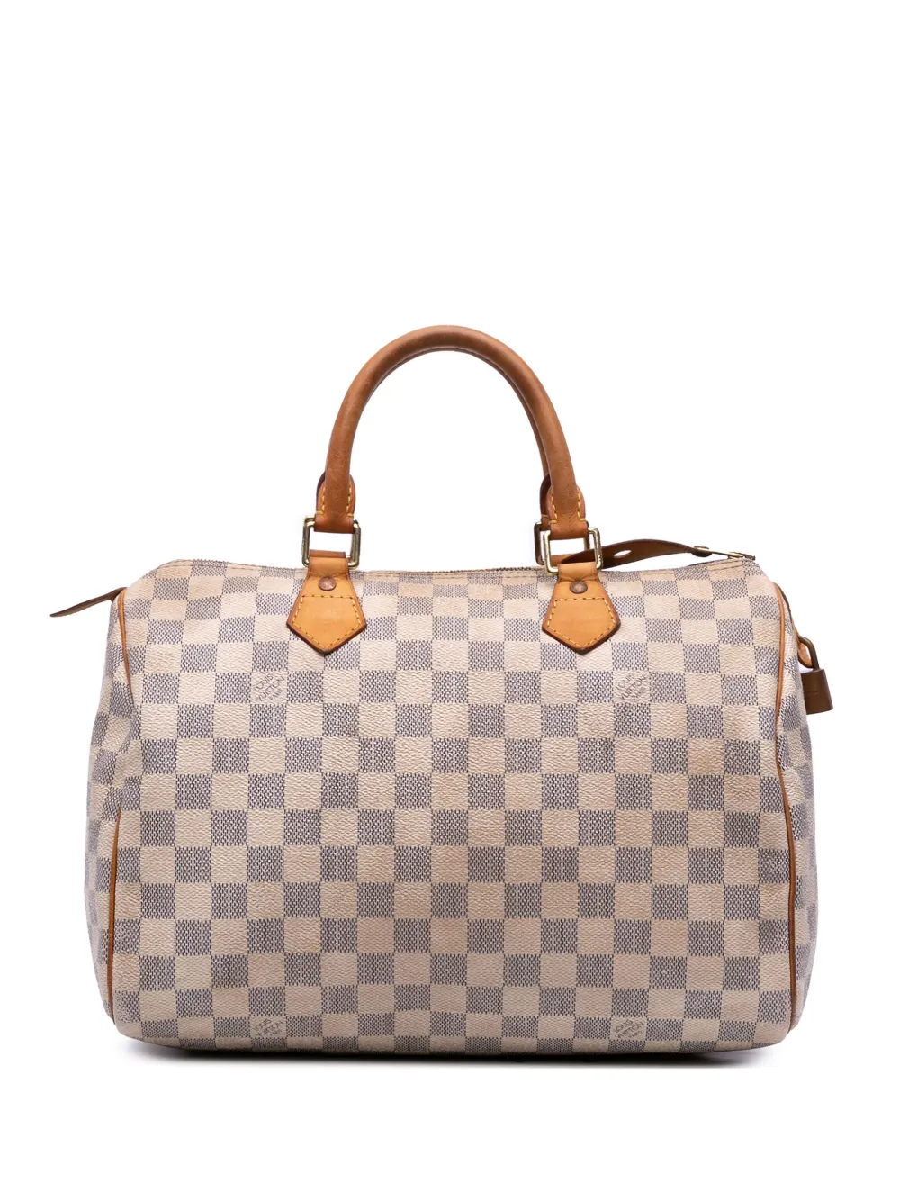 Louis Vuitton Pre-Owned 2013 ダミエ アズール スピーディ 30 ボストンバッグ - ホワイト Louis Vuitton Pre-Owned 2013 ダミエ アズール スピーディ 30 ボストンバッグ - ホワイト