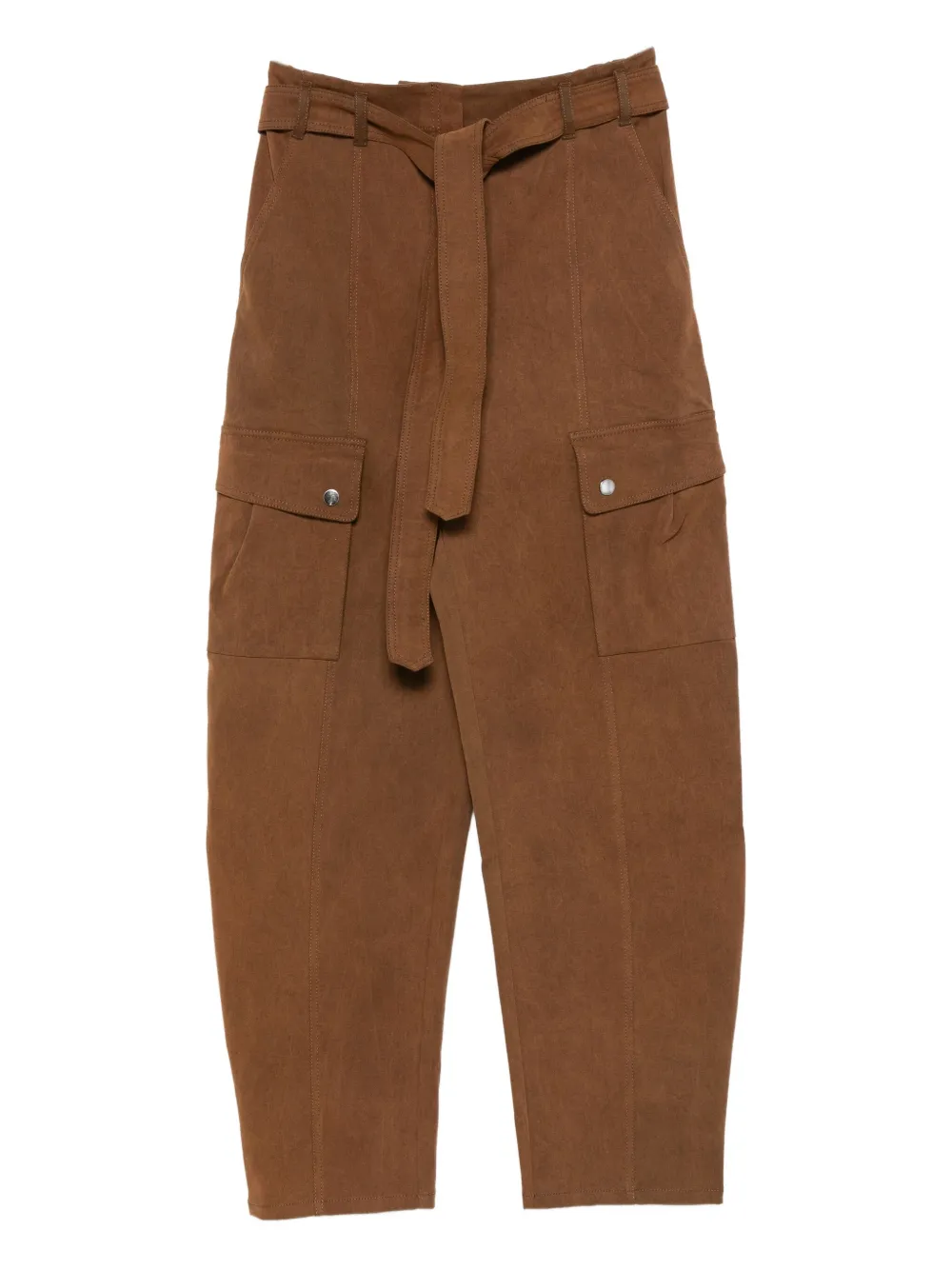 The Andamane Belted Cargo Trousers In Brown