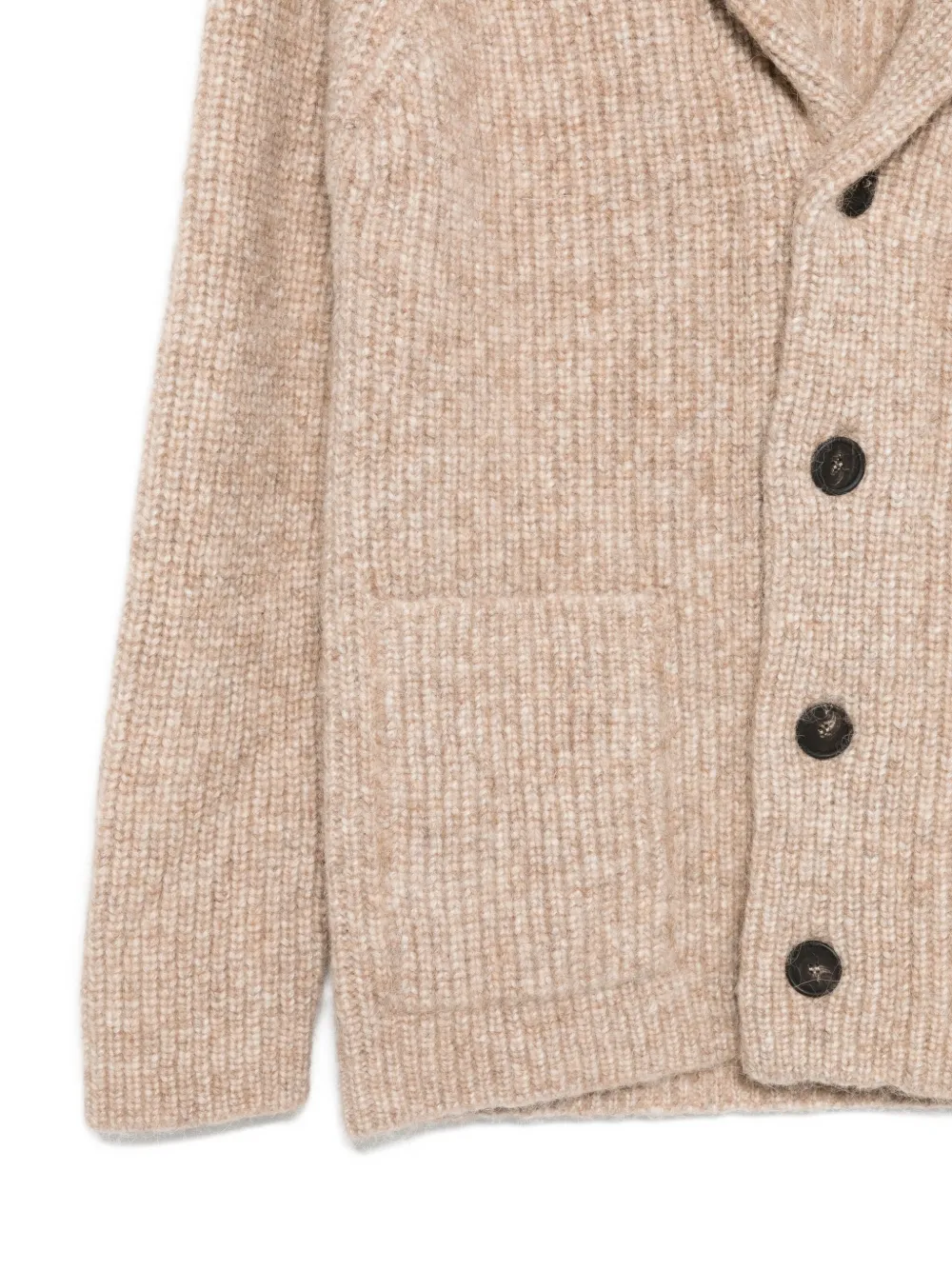 Tagliatore Shawl-collar Pocket Cardigan In Neutral