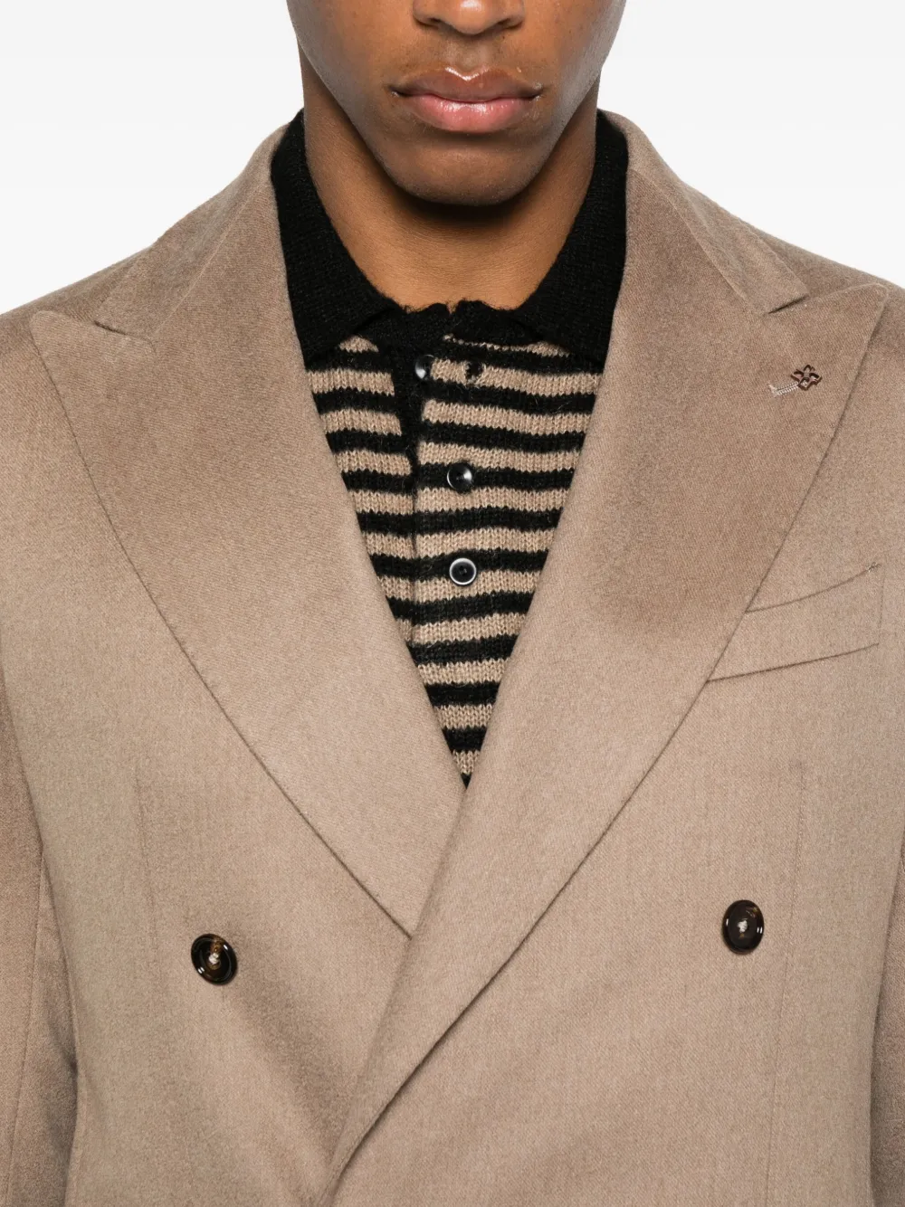 Tagliatore Double-breasted Jacket In Neutral