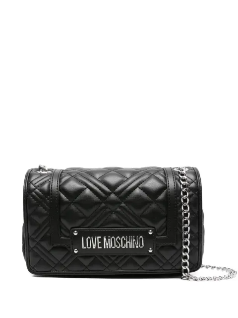 Love Moschino medium logo-plaque cross body bag