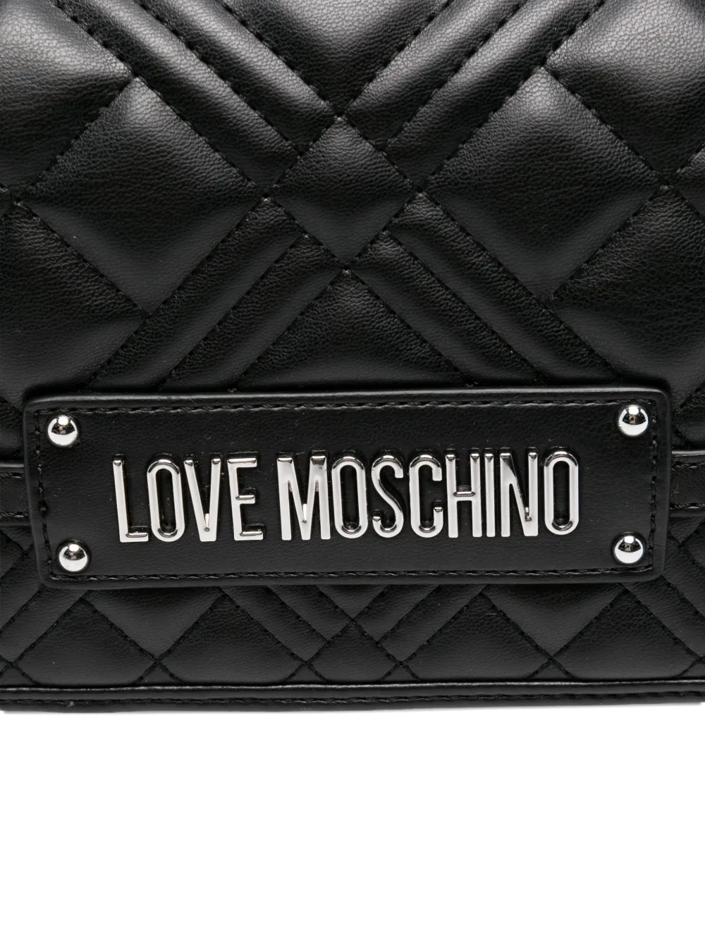 Love Moschino Medium crossbodytas met logoplakkaat Zwart