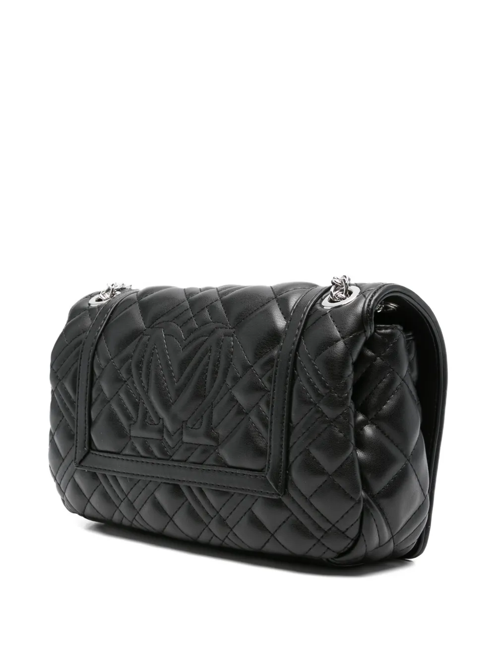 Love Moschino Medium crossbodytas met logoplakkaat Zwart