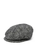 Tagliatore herringbone newsboy hat - Black