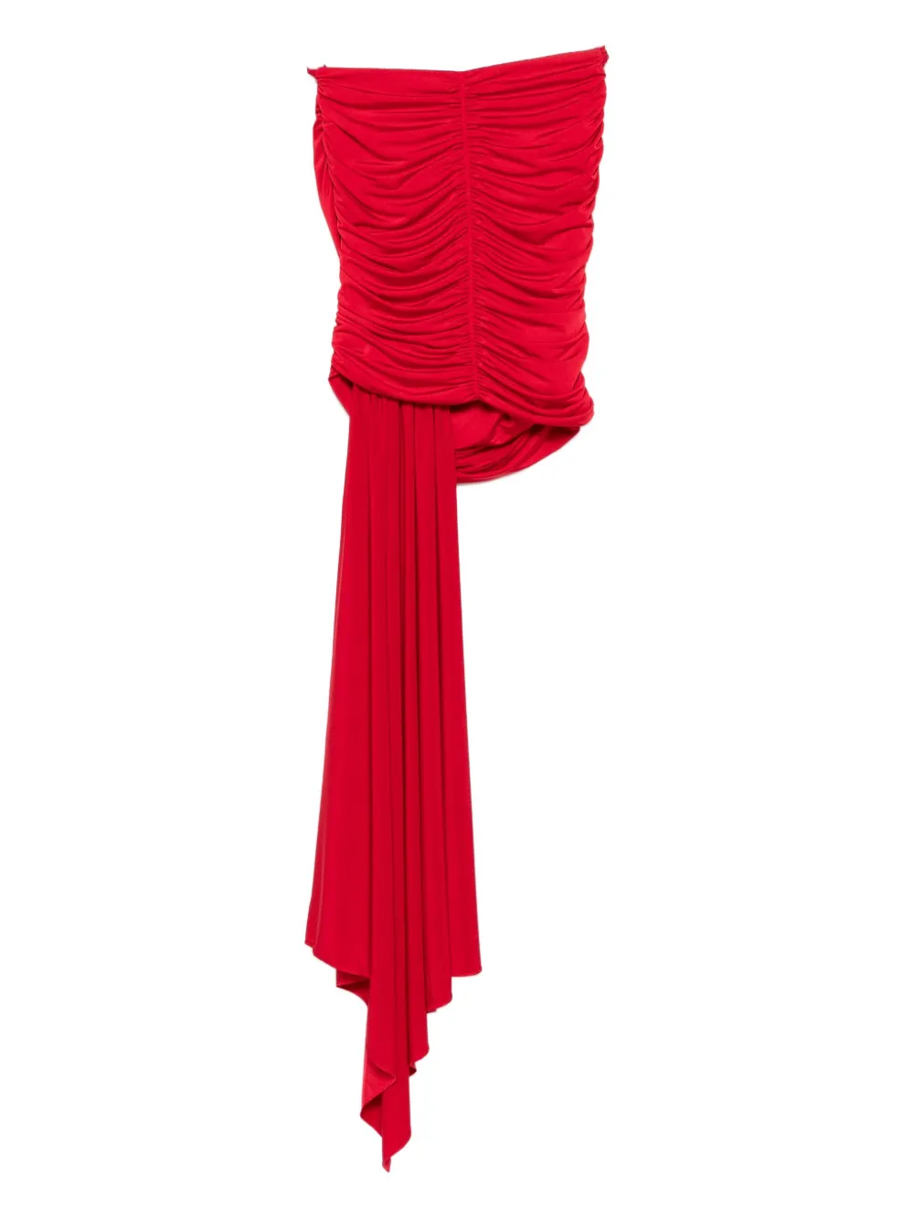 The Andamane Draped Skirt In Red