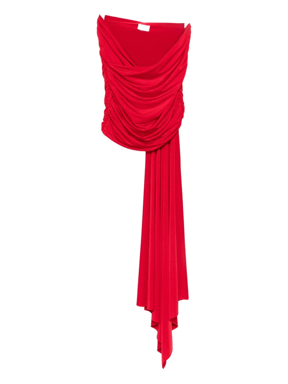 The Andamane Draped Skirt In Red