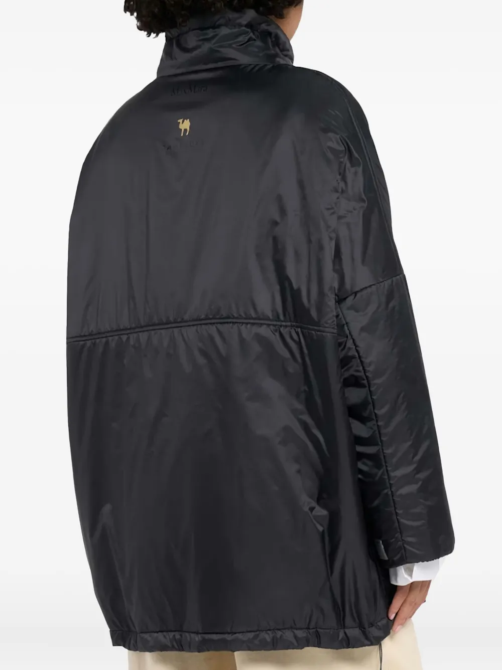 Max Mara Paris gewatteerd jack met rits Zwart