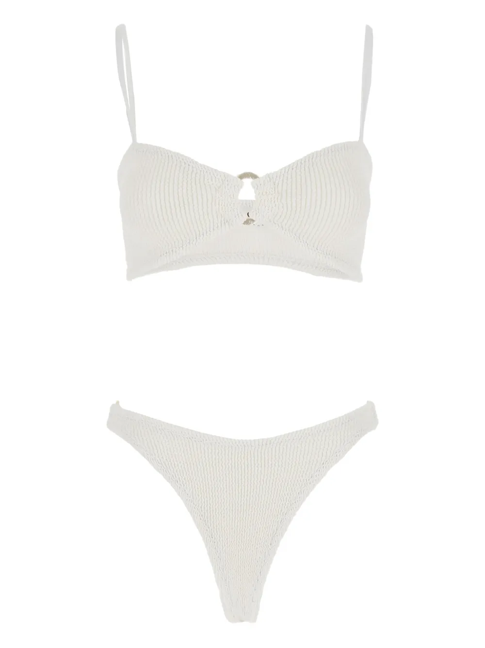 Hunza G Misty pearly-hoop bikini | White | Image 1