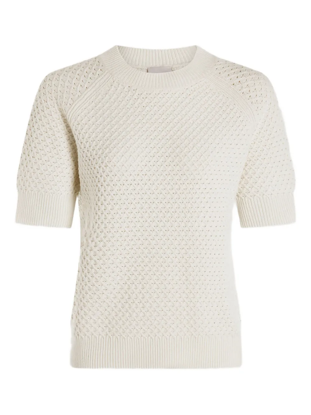 Varley Lucy textured short-sleeve T-shirt | Neutrals | Image 1