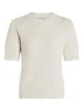 Varley Lucy textured short-sleeve T-shirt - Neutrals