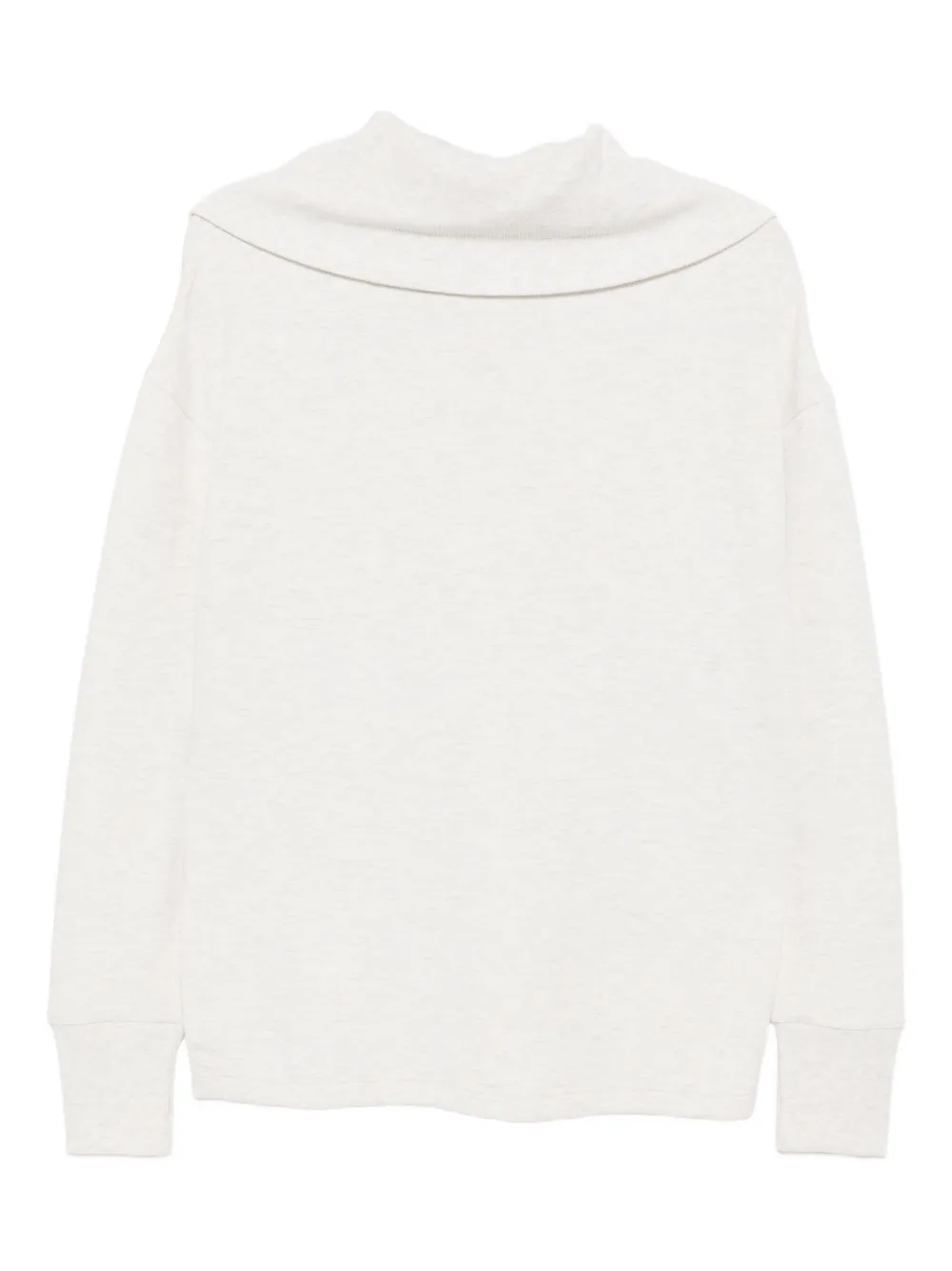 Varley Womens Ivory Marl Fleck Catherine Half-zip Jersey Sweatshirt In Neutral