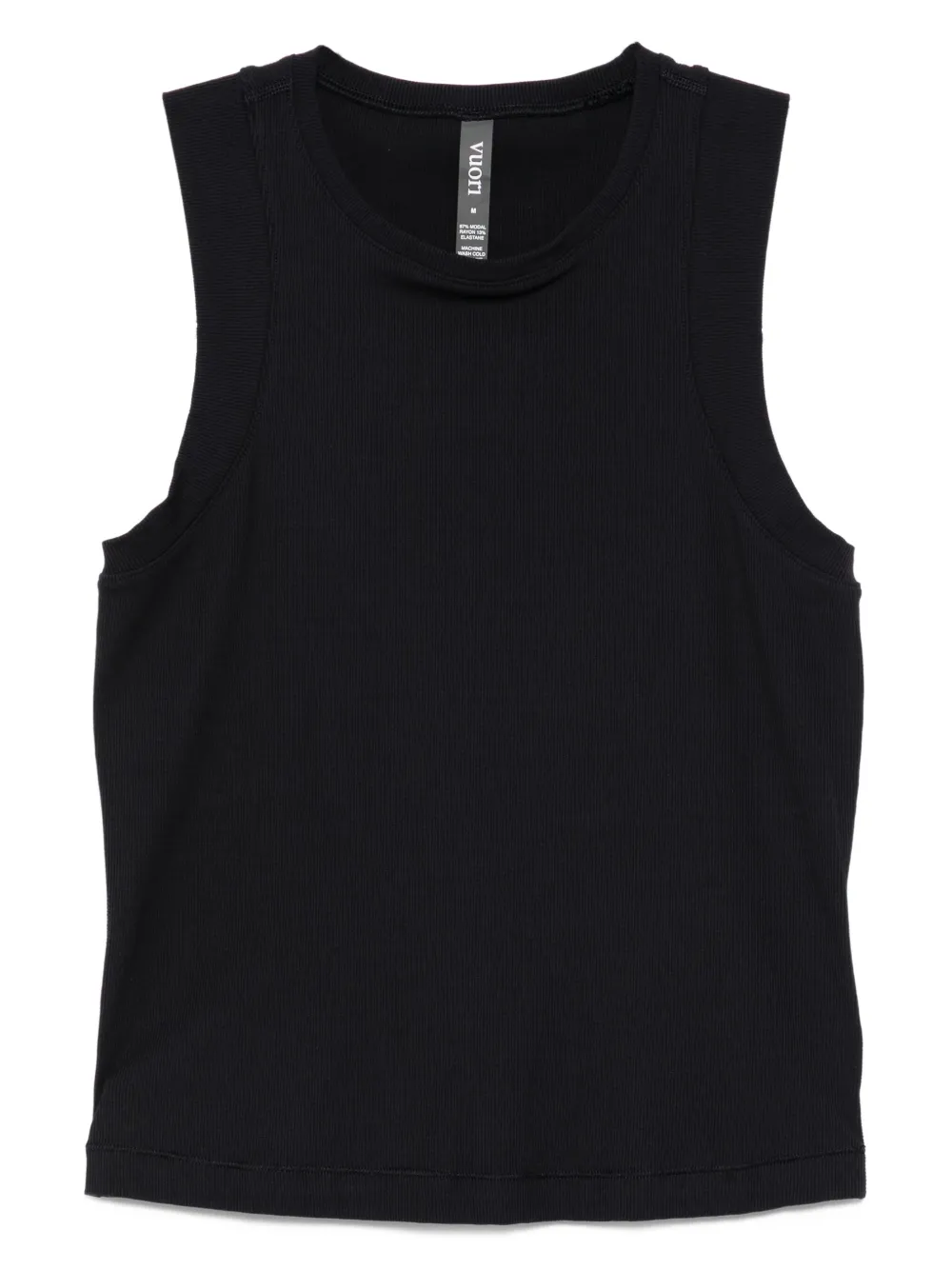 VUORI pose piped tank top | Black | Image 1