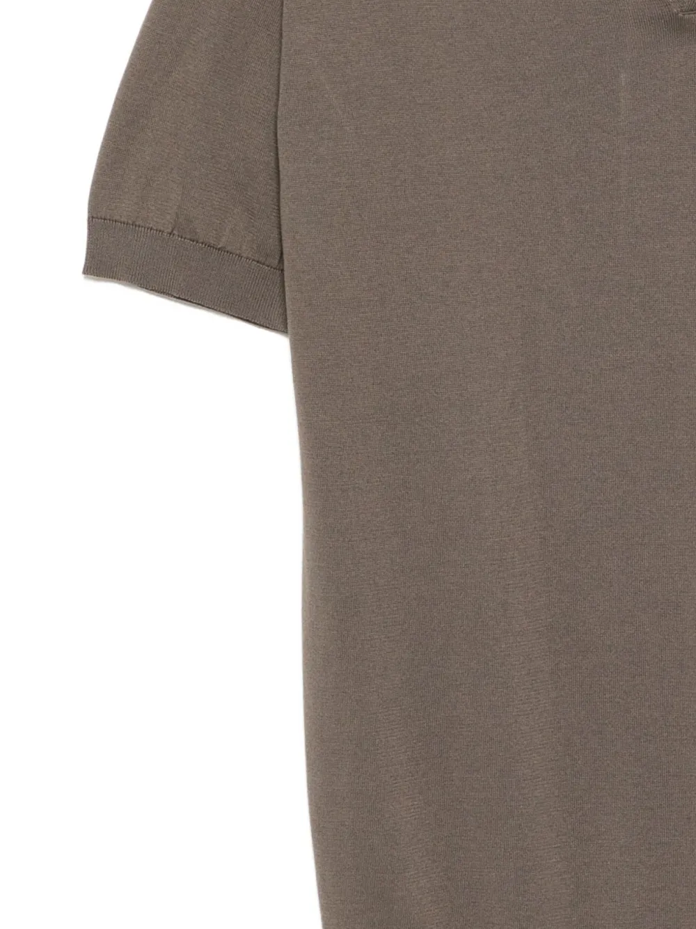 John Smedley T-shirt met ronde hals Bruin