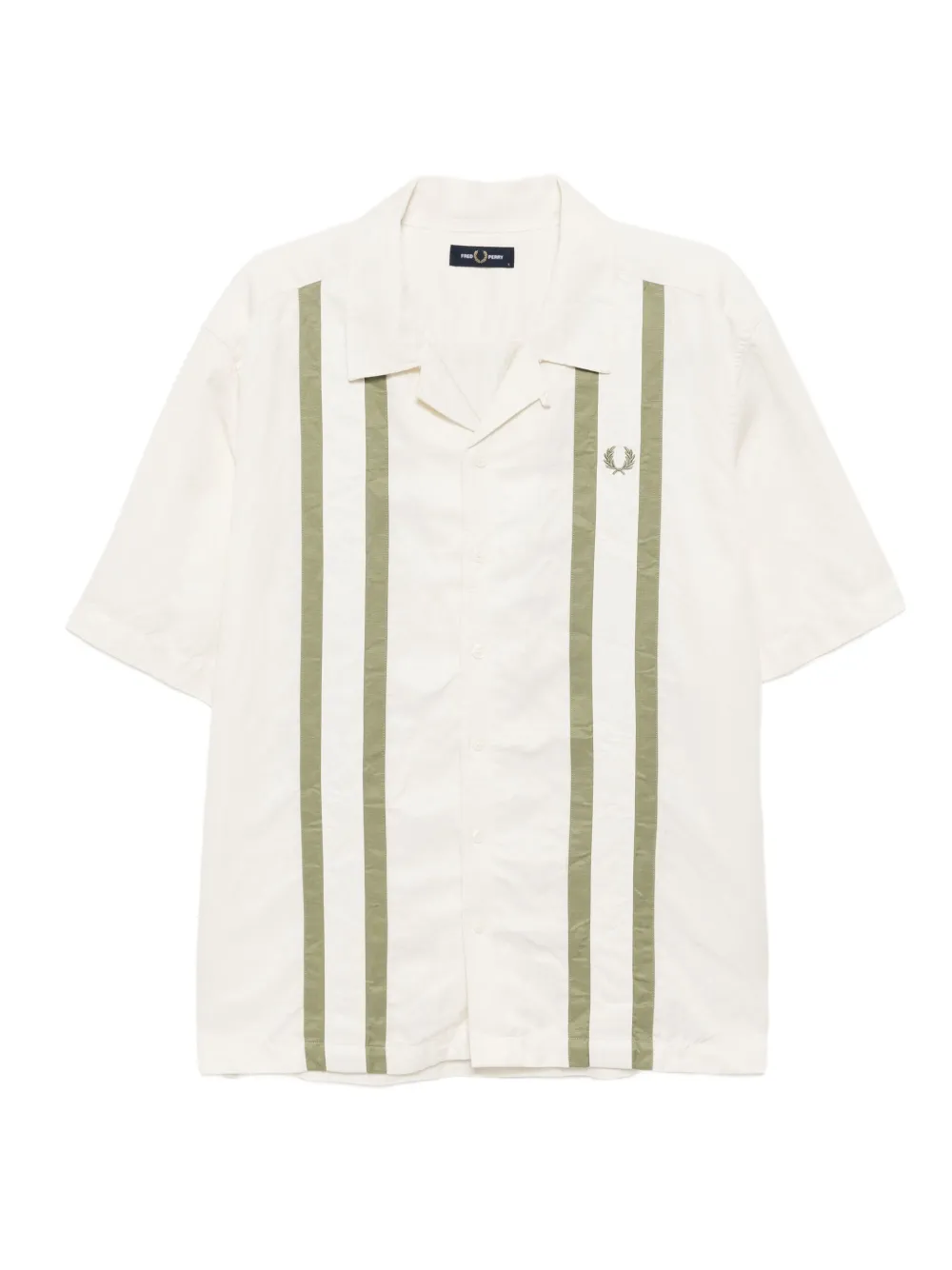 Fred Perry Gestreept overhemd Beige