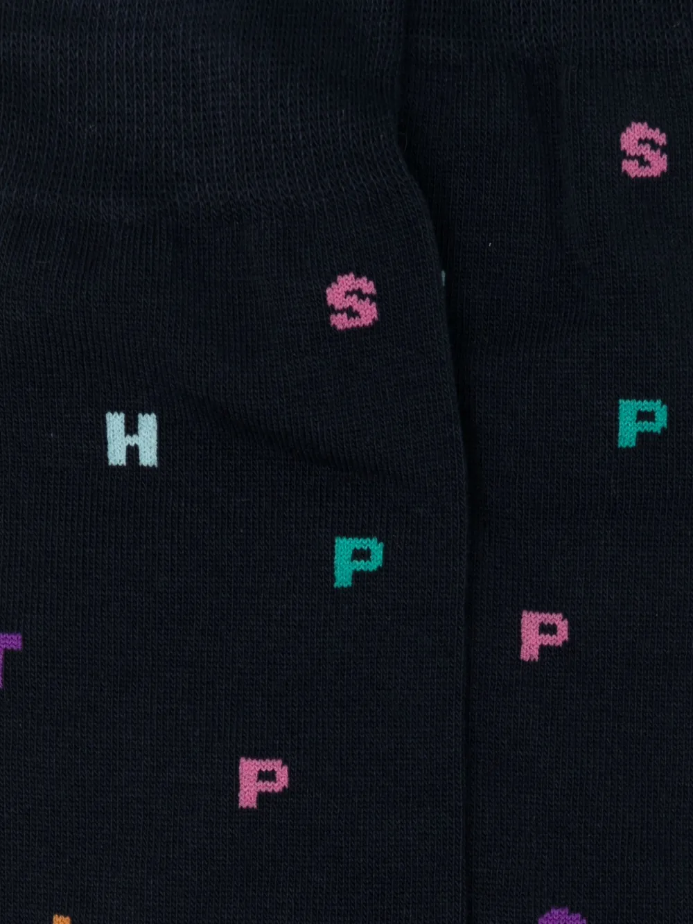Paul Smith Logo-embroidered Socks In Black