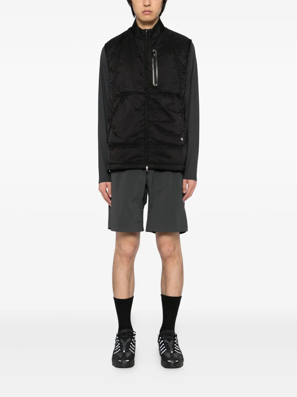 REPRESENT 247 zip-up gilet jacket Zwart