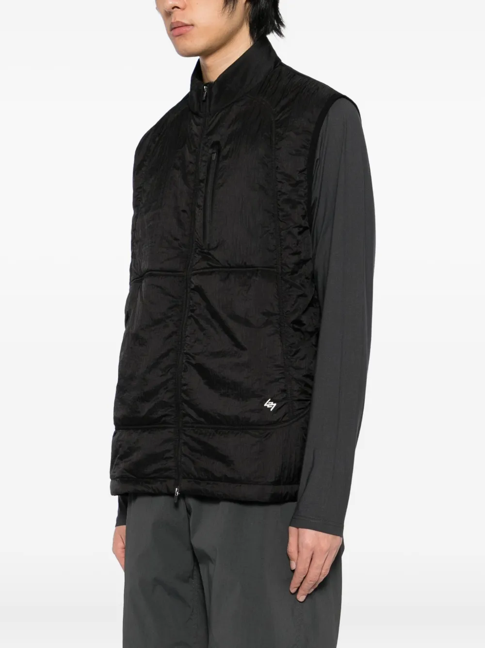 REPRESENT 247 zip-up gilet jacket Zwart