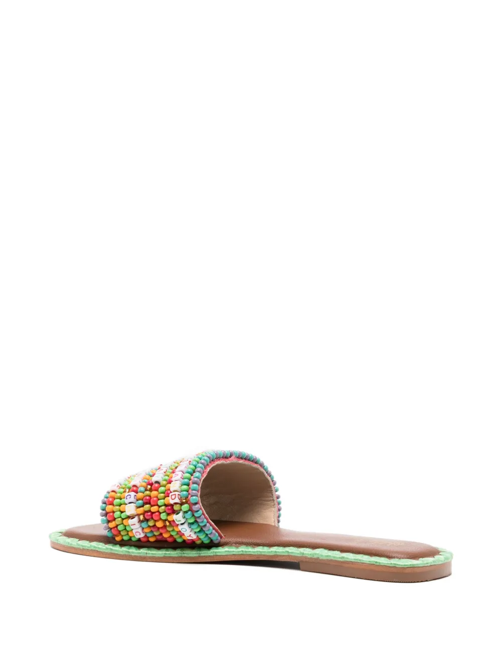 DE SIENA SHOES Resort sandalen met kralen Groen