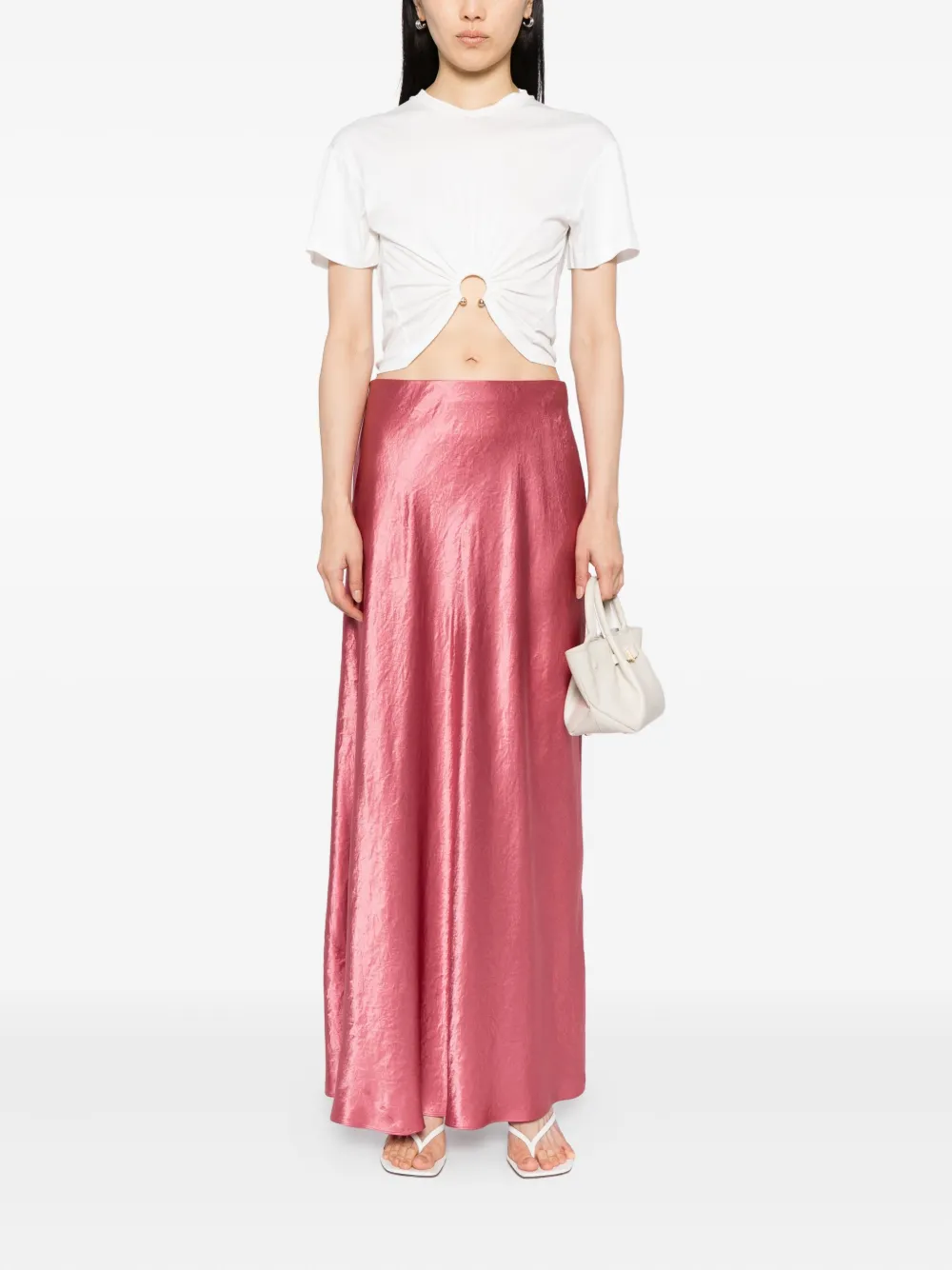 Vince satin maxi skirt Roze