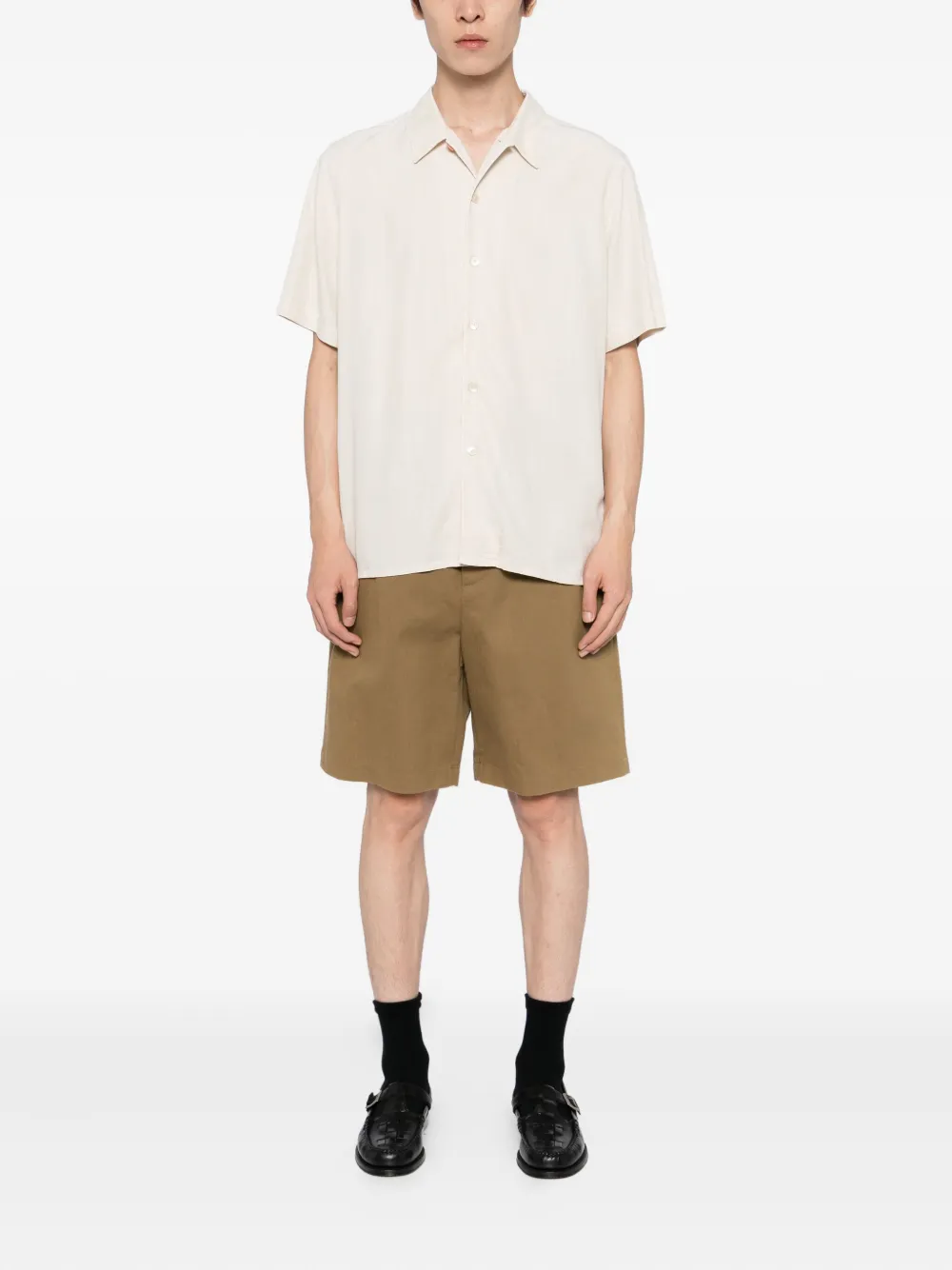 PS Paul Smith Overhemd met logopatch - Beige