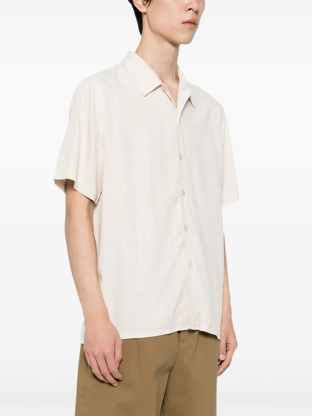 Ps By Paul Smith Logo-appliqué Shirt In White
