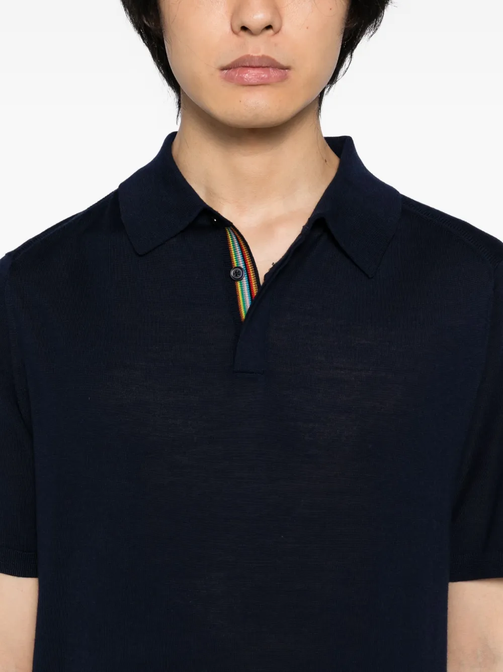 Paul Smith Poloshirt met knopen Blauw