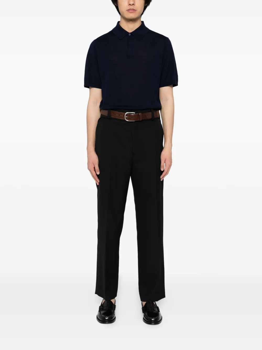 Paul Smith buttoned polo shirt - Blauw