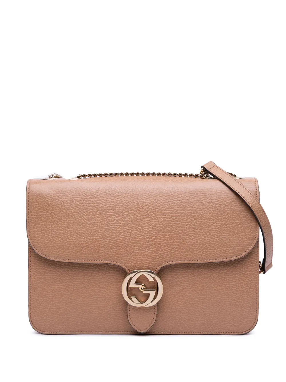Gucci Pre-Owned 2016-2025 ミディアム ダラー カーフスキン インターロッキングG ショルダーバッグ - ブラウン Gucci Pre-Owned 2016-2025 ミディアム ダラー カーフスキン インターロッキングG ショルダーバッグ - ブラウン