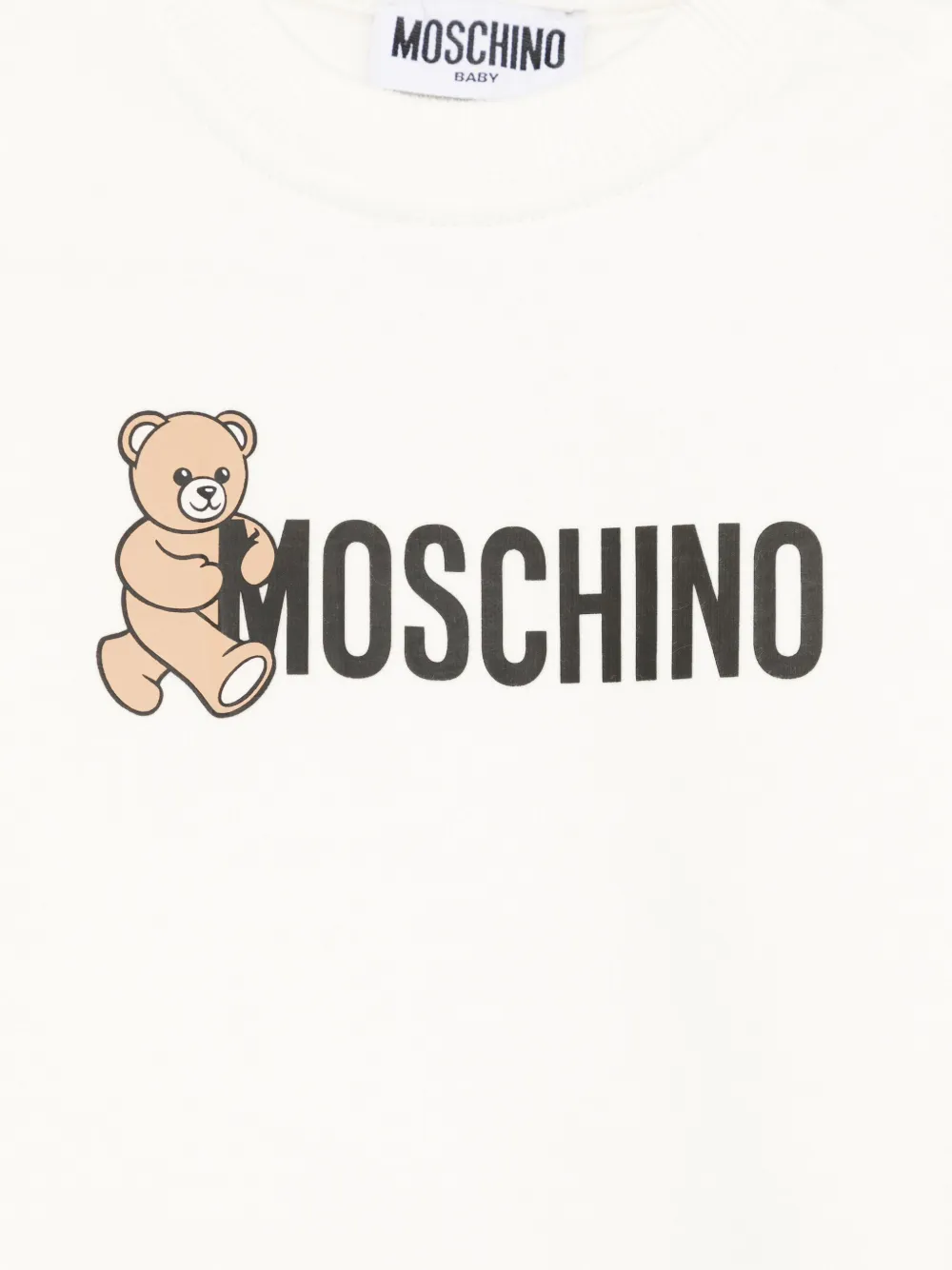 Moschino Kids Sweater met teddybeerprint Wit