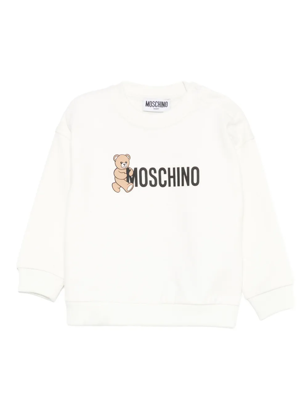 Moschino Kids Sweater met teddybeerprint Wit