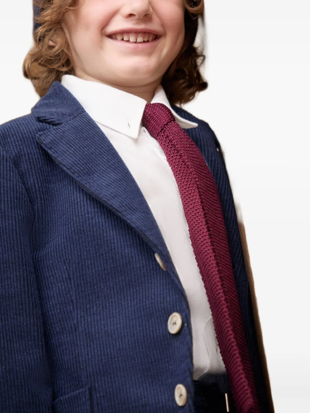 Brunello Cucinelli Kids knit silk necktie Rood