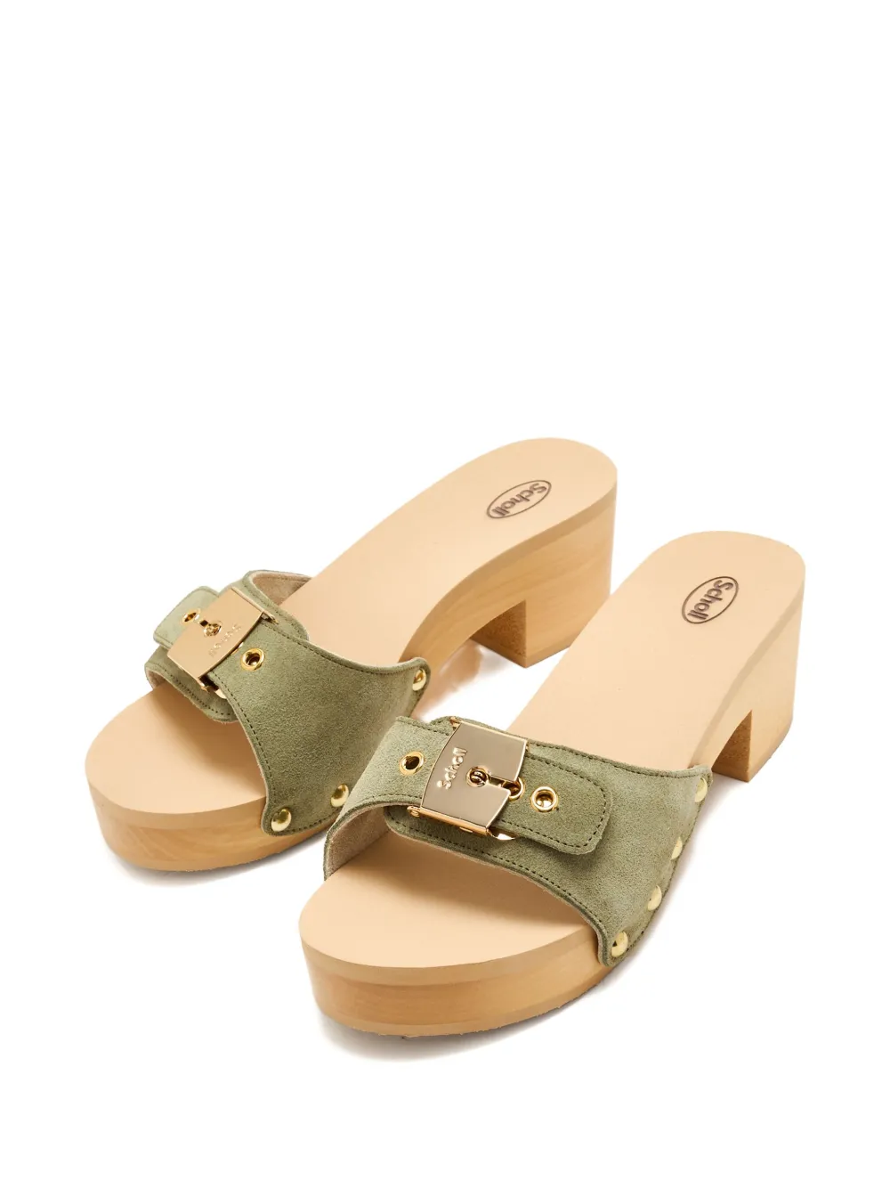 Scholl 65mm Buckle-fastening Studded Sandals In Multi