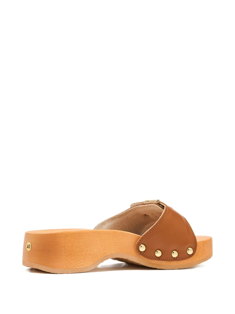 Scholl 45mm Pescura buckle-fastening studded sandals Brown