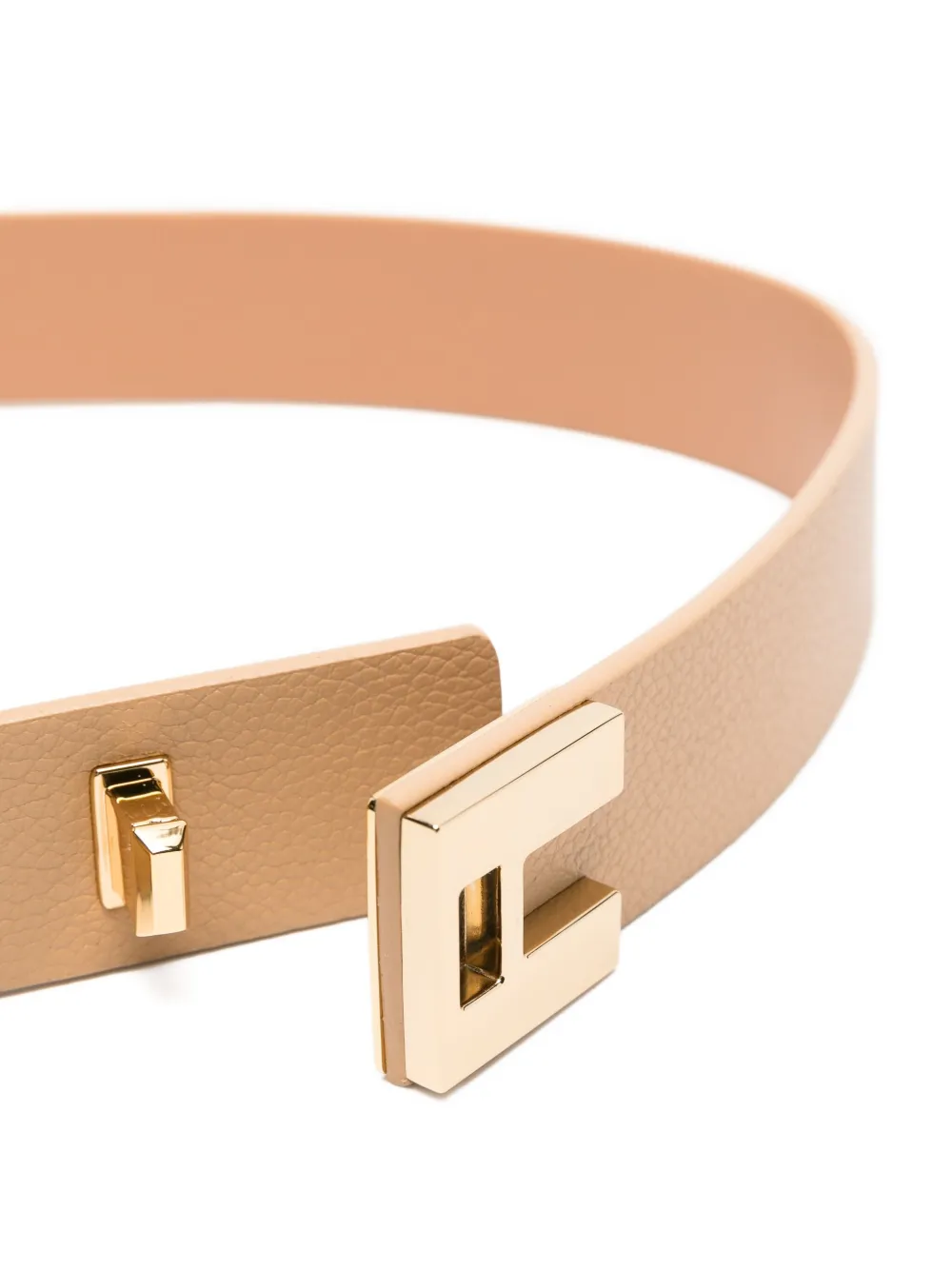 Elisabetta Franchi logo-buckle belt - Beige