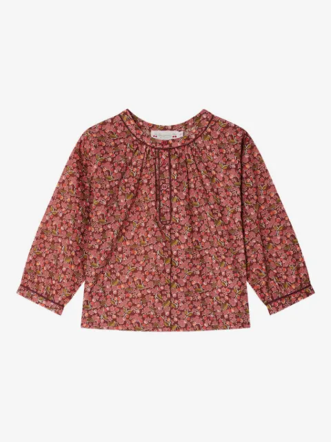 Bonpoint blusa con estampado floral y botones