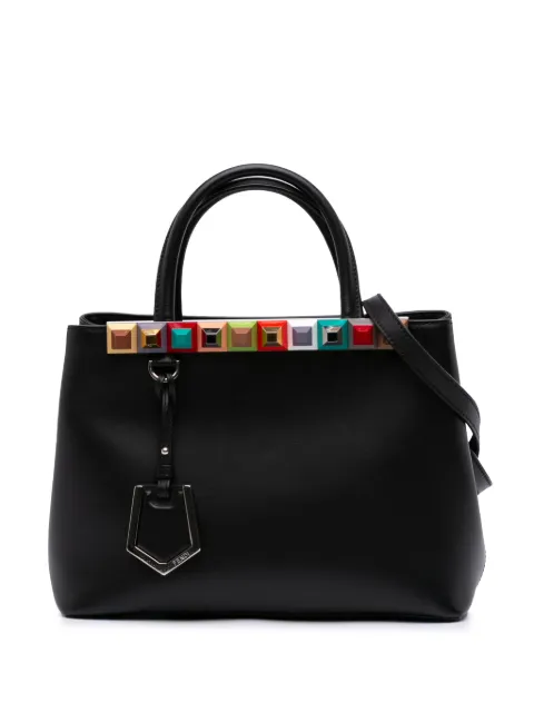 Fendi Pre-Owned 2010-2025 Petite Studded Leather 2Jours satchel