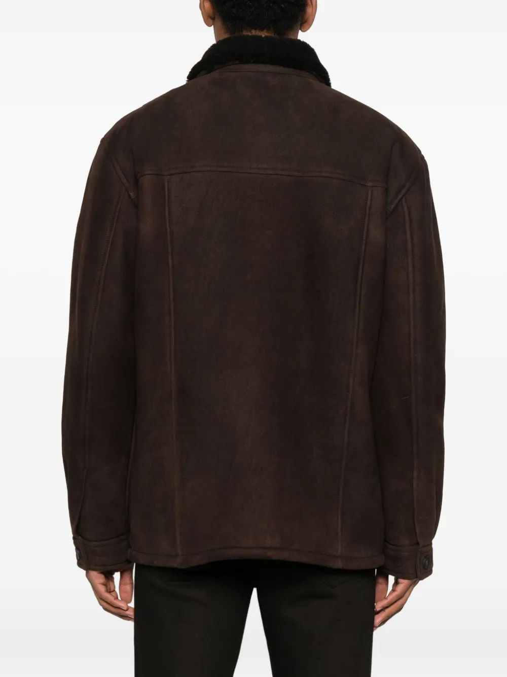 Tagliatore Fur Collar Pocket Coat In Brown
