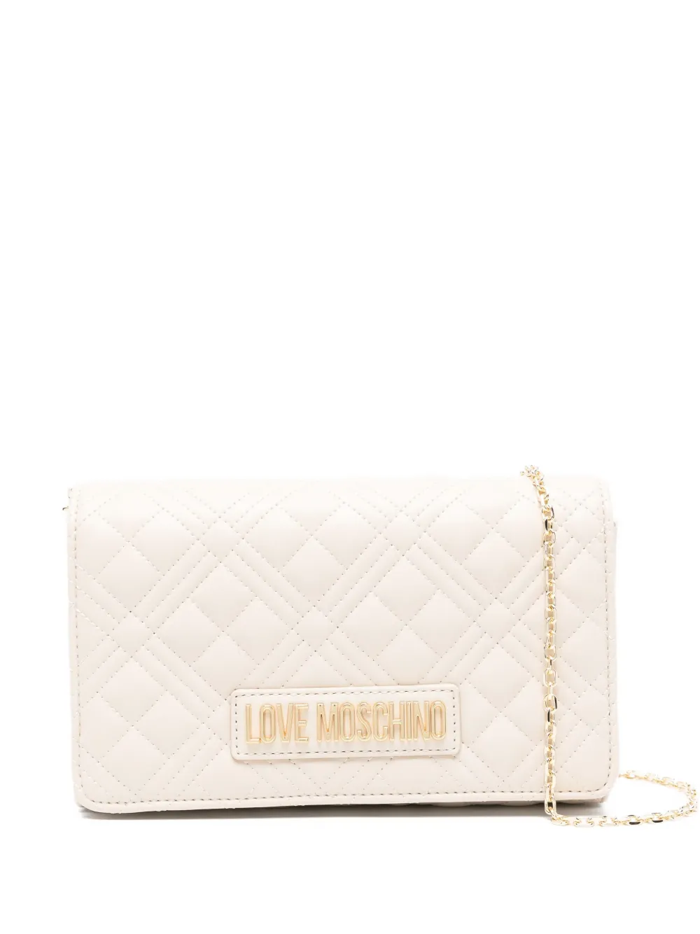 Love Moschino Quilted Chain-strap Shoulder Bag In Neutral