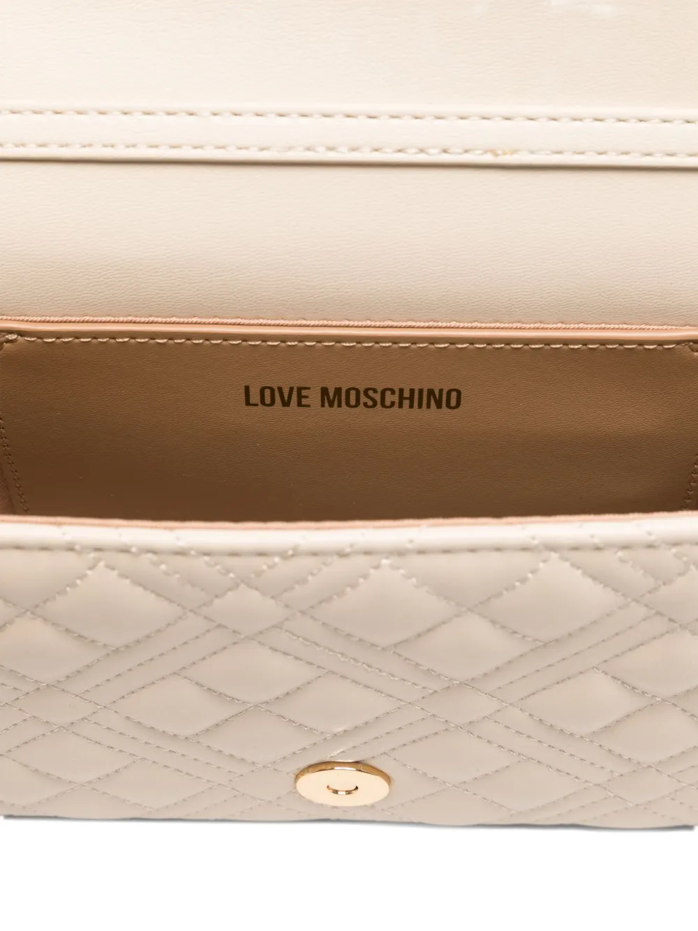 Love Moschino Quilted Chain-strap Shoulder Bag In Neutral