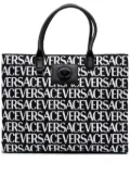 Versace Pre-Owned 2021-2025 Canvas Logo Print tote bag - Black