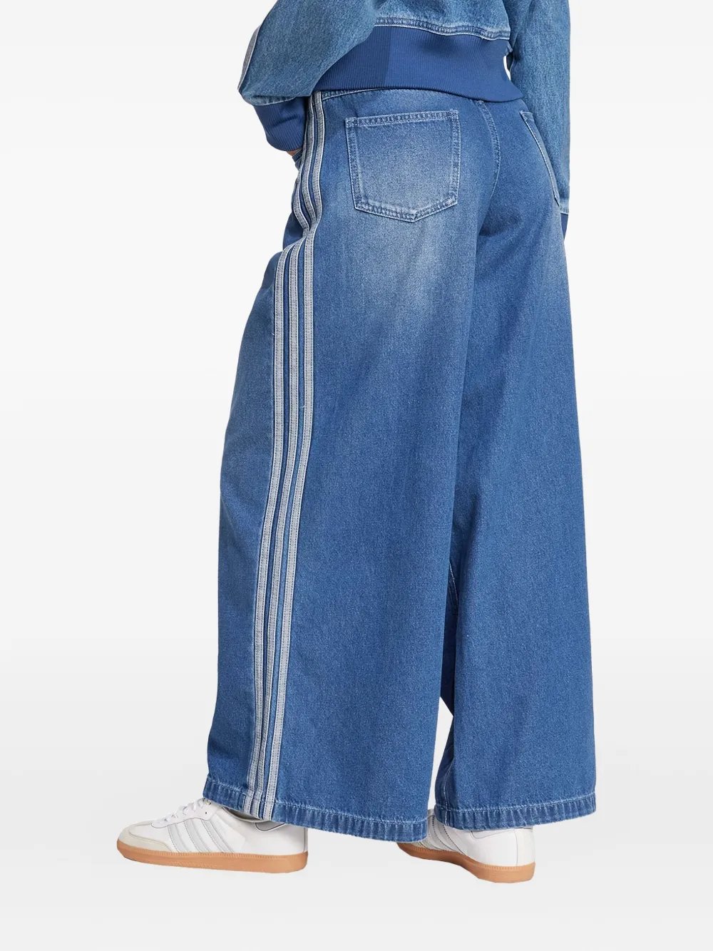 adidas Jeans met wijde pijpen Blauw