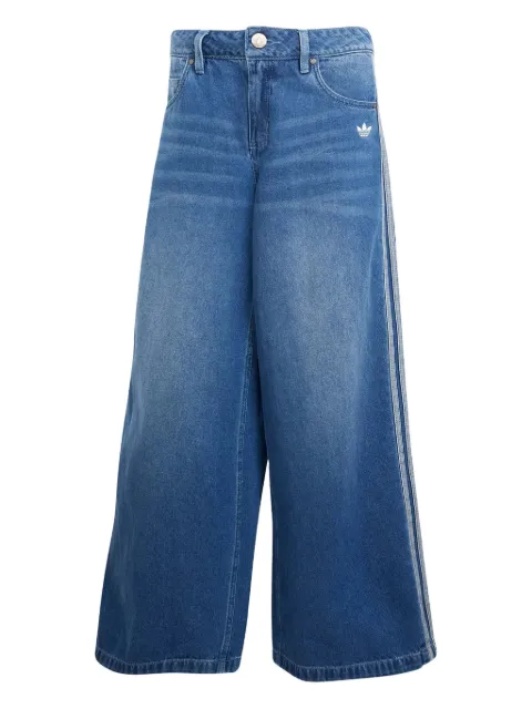 adidas cotton wide-leg jeans