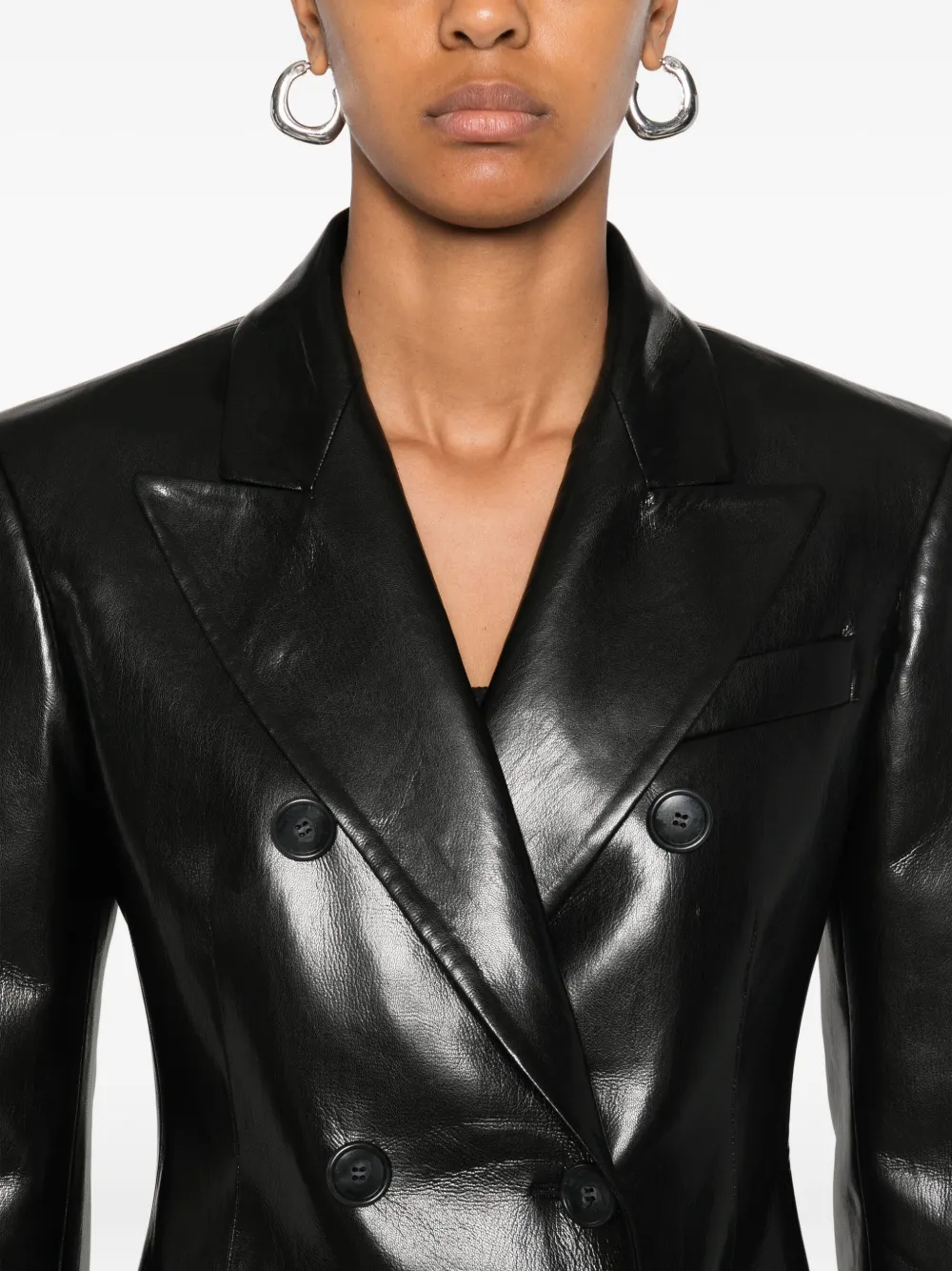 THE ANDAMANE Blazer met dubbele rij knopen Zwart