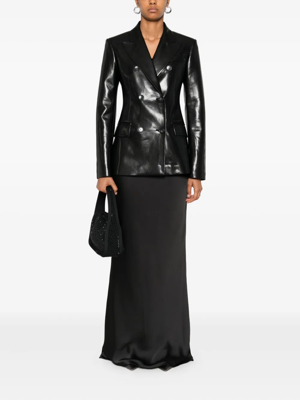 THE ANDAMANE Blazer met dubbele rij knopen Zwart