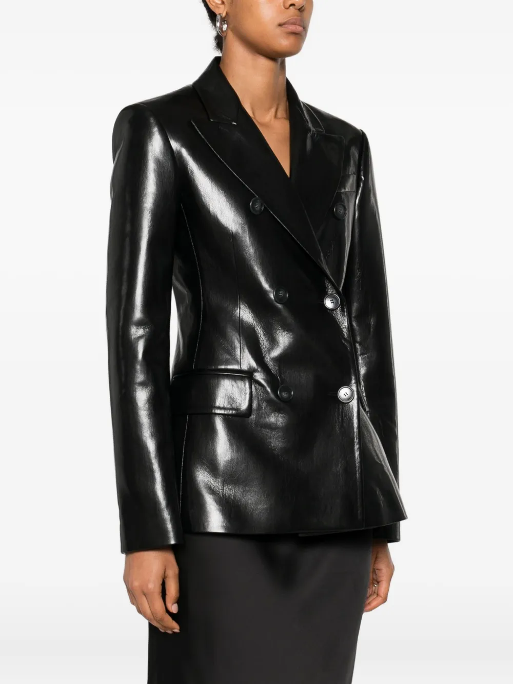 THE ANDAMANE Blazer met dubbele rij knopen Zwart