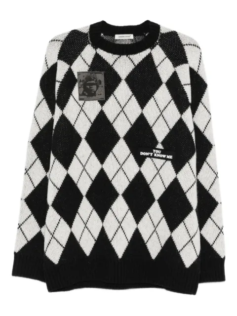 Undercover argyle sweater
