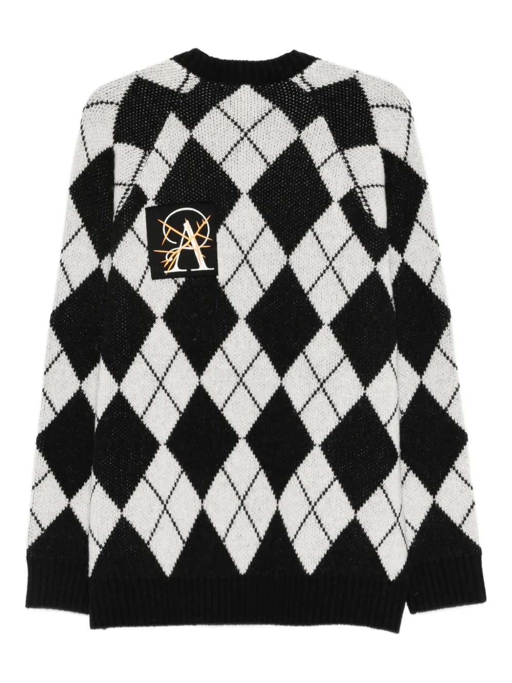 Undercover argyle sweater - Zwart